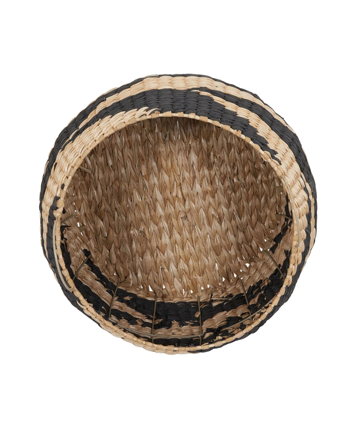 Household Essentials Large Woven Basket, Round Decorative Basket with Handles
