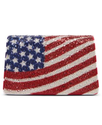 American Flag Glitter Small Crossbody Handbag