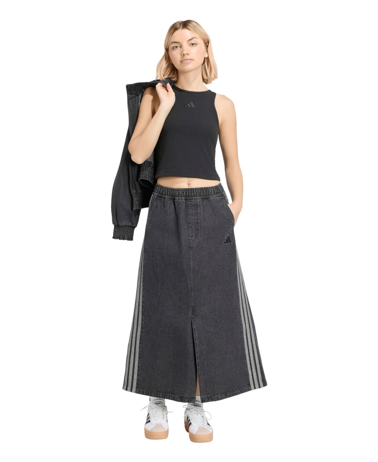 Women's Stadium Washed Denim Loose-Fit Skirt