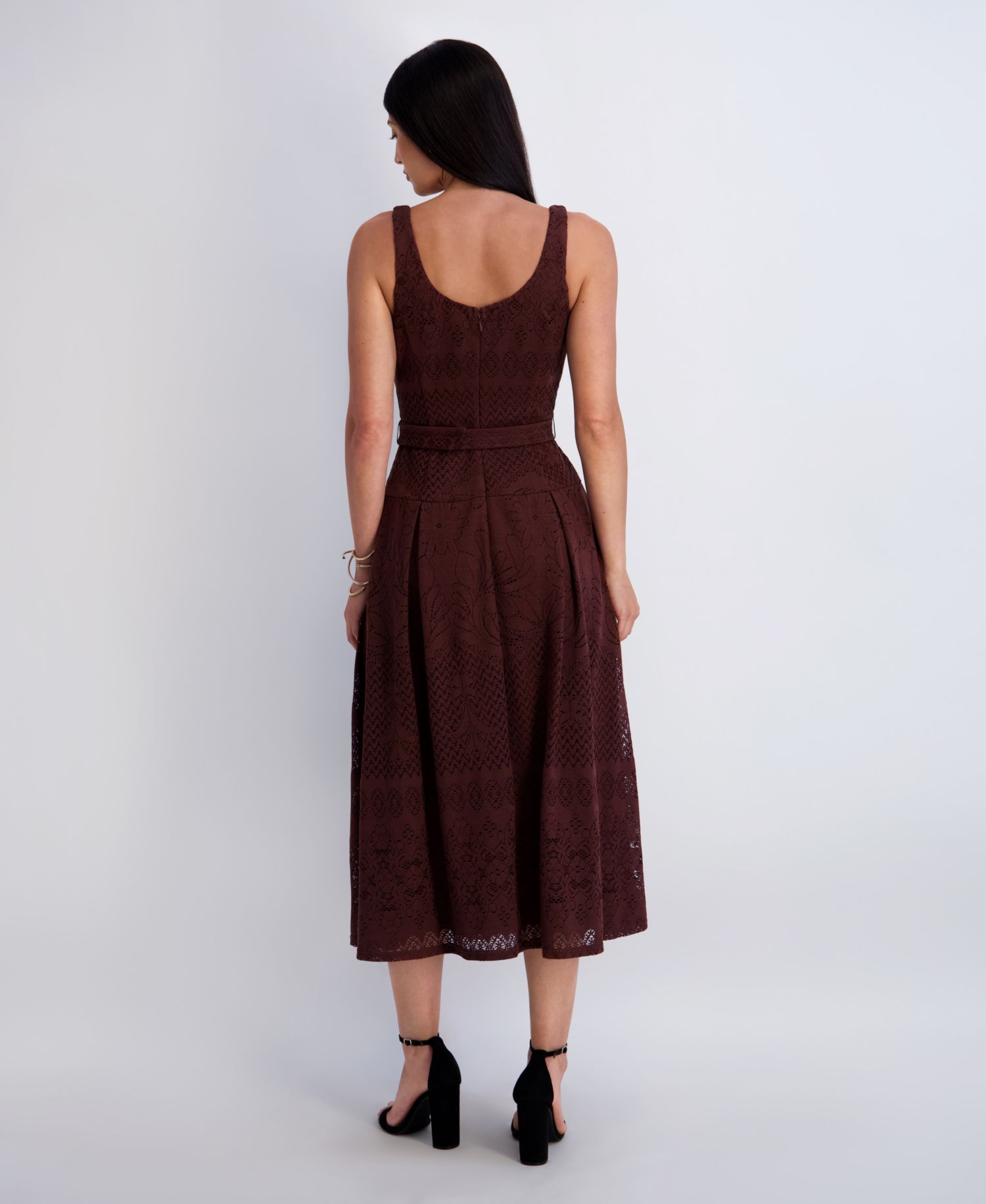 Women's Crochet Knit Scoop Neck Dress