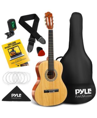Left-Handed 3/4 Size Beginner Acoustic Guitar Kit - 36" Junior All Wood Instrument for Kids & Adults
