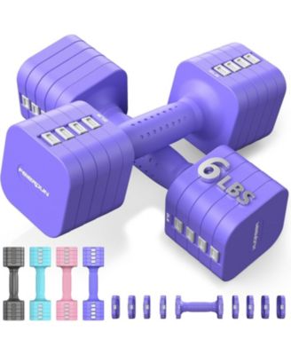 5-in-1 Adjustable Dumbbells Pair, LBS Quick-Adjust Hand Weights for Home Gym and Outdoor Training