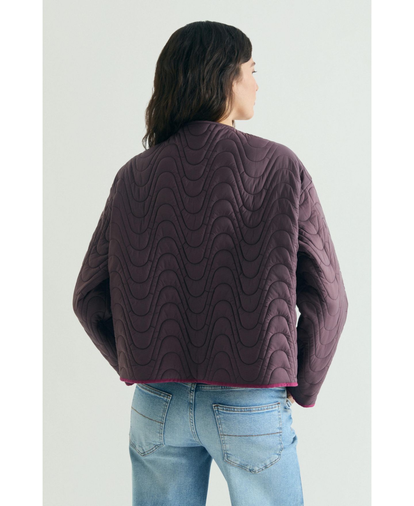 Женская куртка Scalpers Reversible Padded, цвет: Розовато-лиловый — фото 3