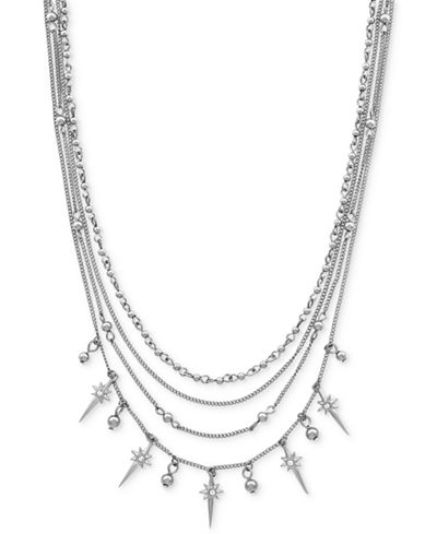 BCBGeneration Silver-Tone Multi-Layer Statement Necklace