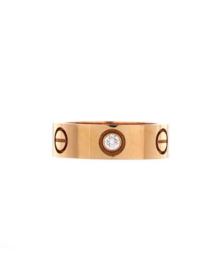 Pre-Owned Cartier Love 3 Diamonds Band Ring - 18k rose gold 3870$