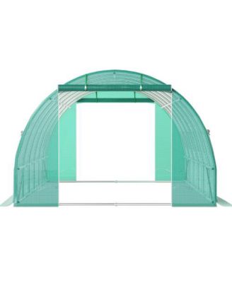 6.5 FT Wood Polycarbonate Cold Frame Greenhouse for Outdoor Garden Storage