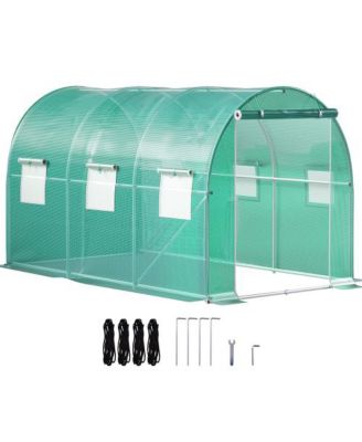 6.5 FT Wood Polycarbonate Cold Frame Greenhouse for Outdoor Garden Storage