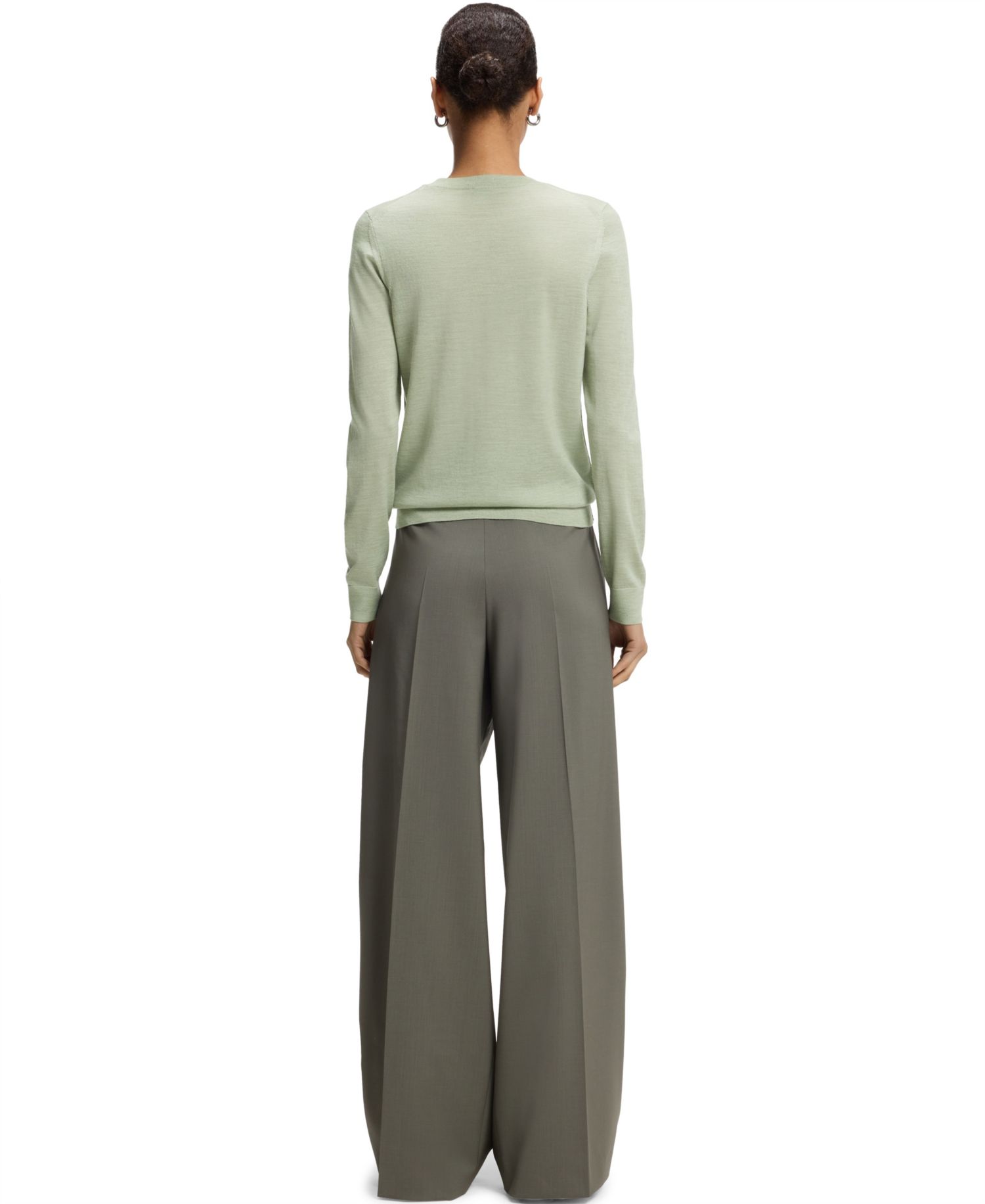 BOSS by Women's Merino Wool Slim-Fit Sweater