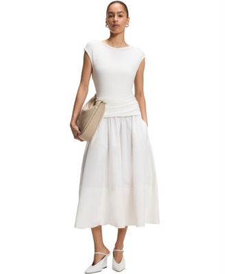 BOSS by Women's Structured-Jersey Slim-Fit Dress