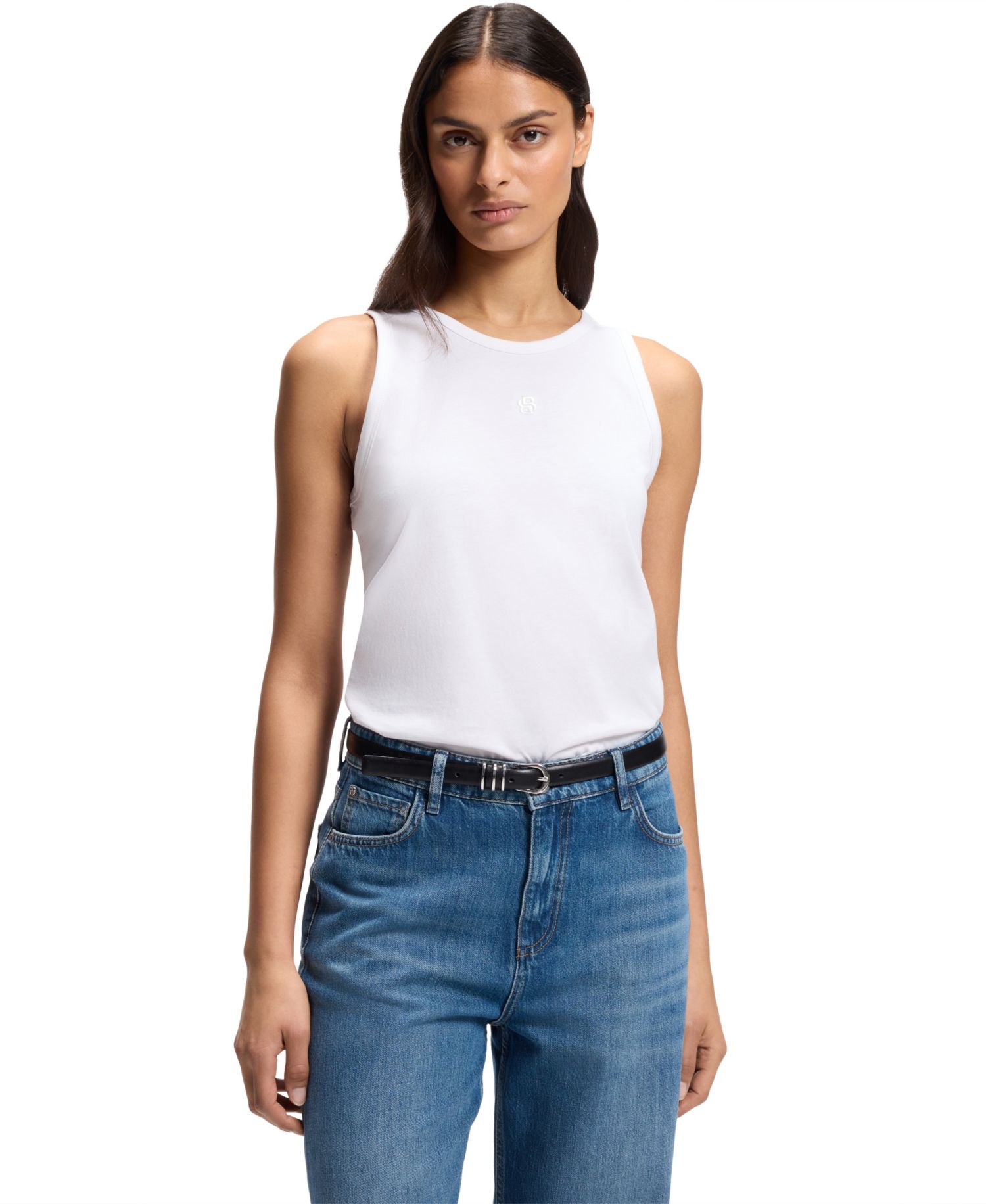 BOSS by Women's Cotton-Modal Slim-Fit Tank Top