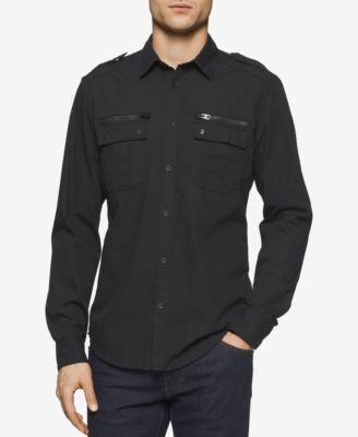 calvin klein epaulet shirt