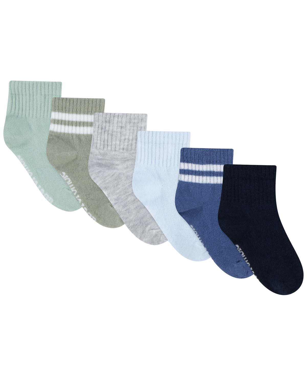 abercrombie kids Boys' and Girls' 6M-4T Crew Socks, 6-Pack