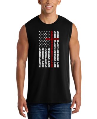 Men's Vertical American Flag Graphic Tank Top