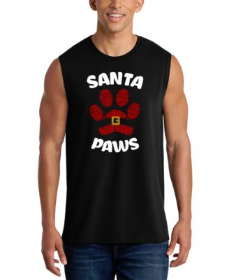 Men's Santa Paws Dog Print Christmas Design Tank Top