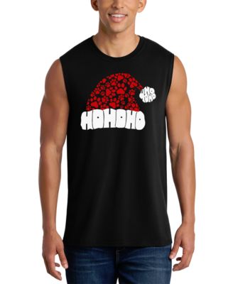 Men's Santa Hat Word Art Graphic Tank Top