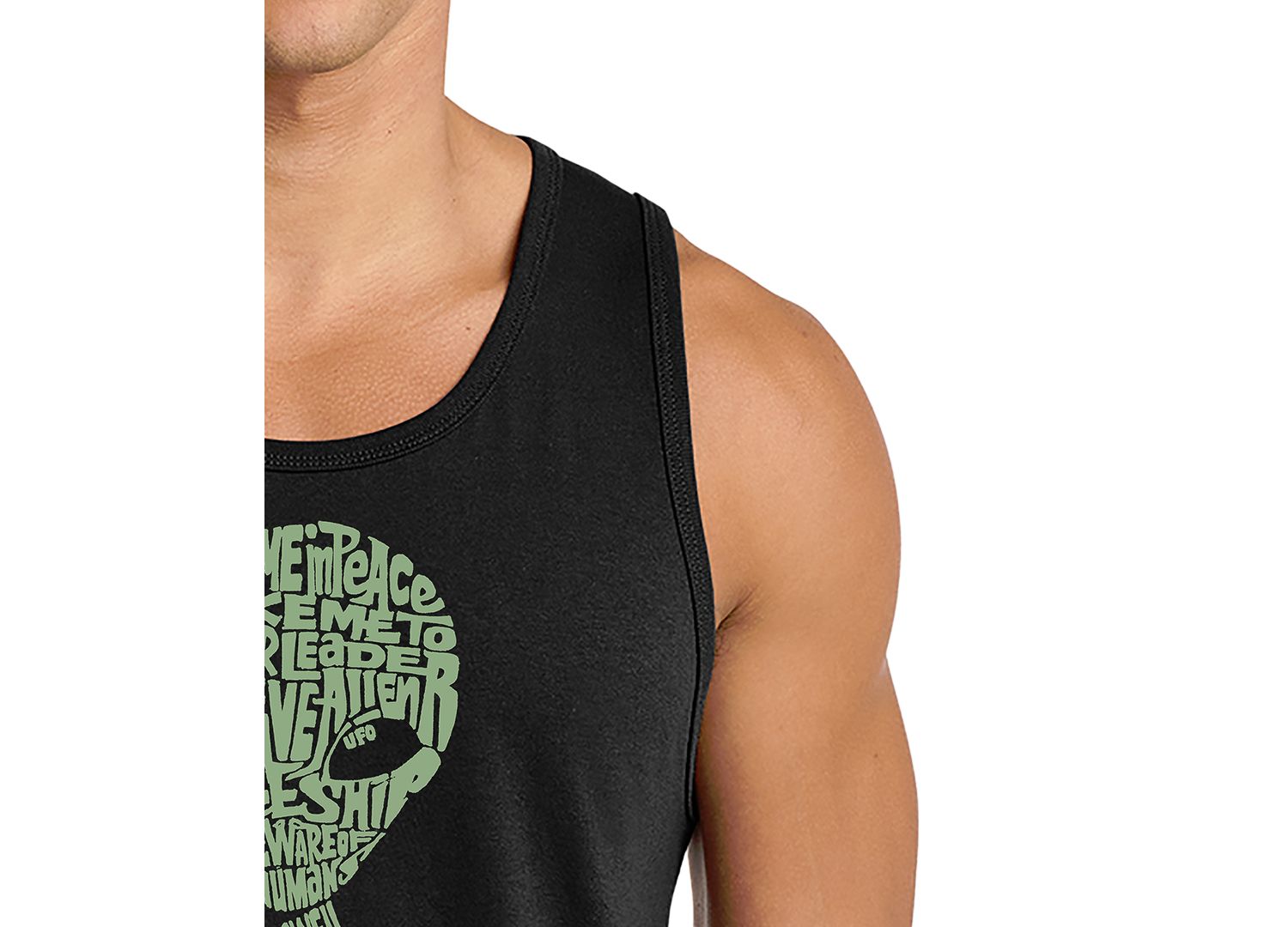 Men's Alien Head Graphic Tank Top