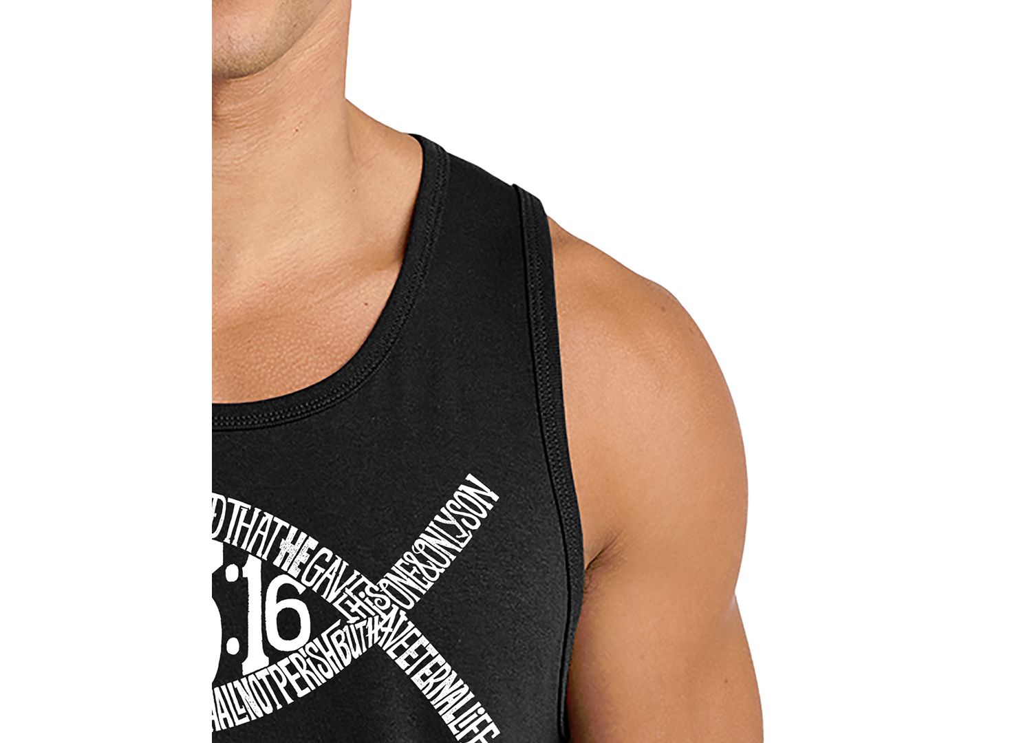 Men's Christian Bible Word Art Tank Top