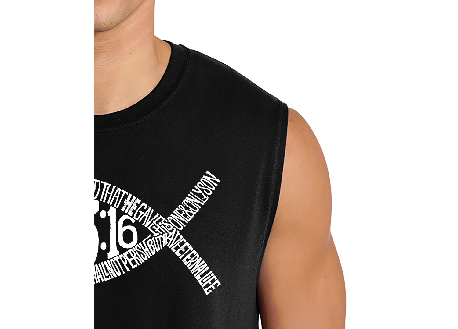 Men's John 3:16 Cross Design Tank Top