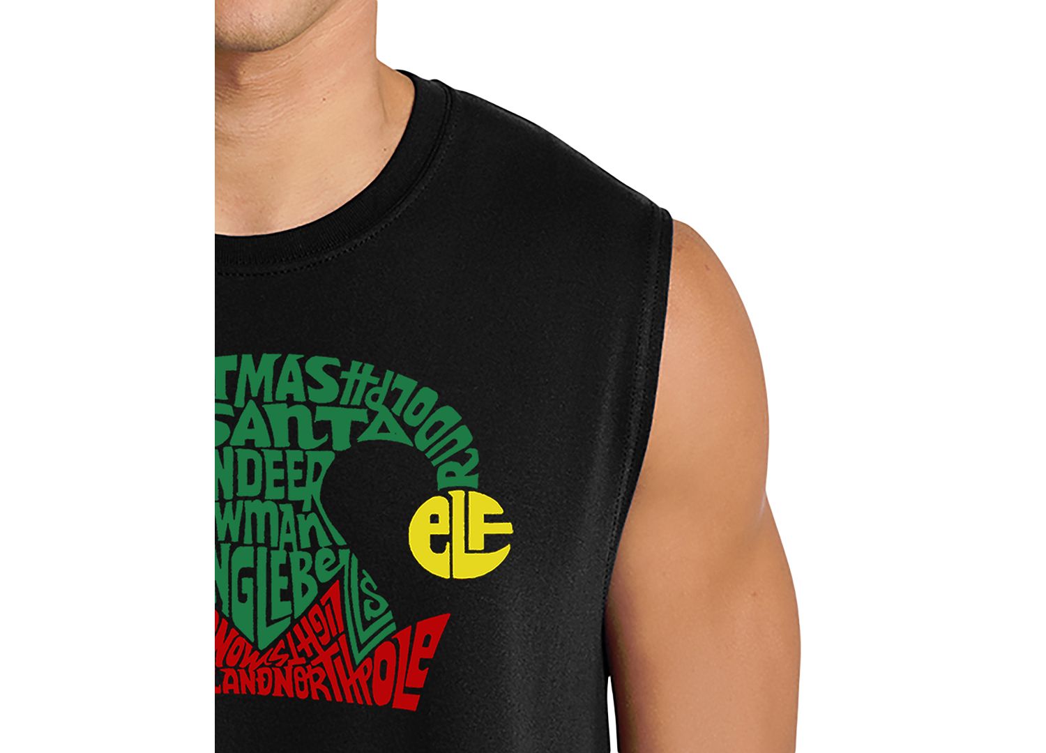 Men's Christmas Elf Hat Graphic Tank Top