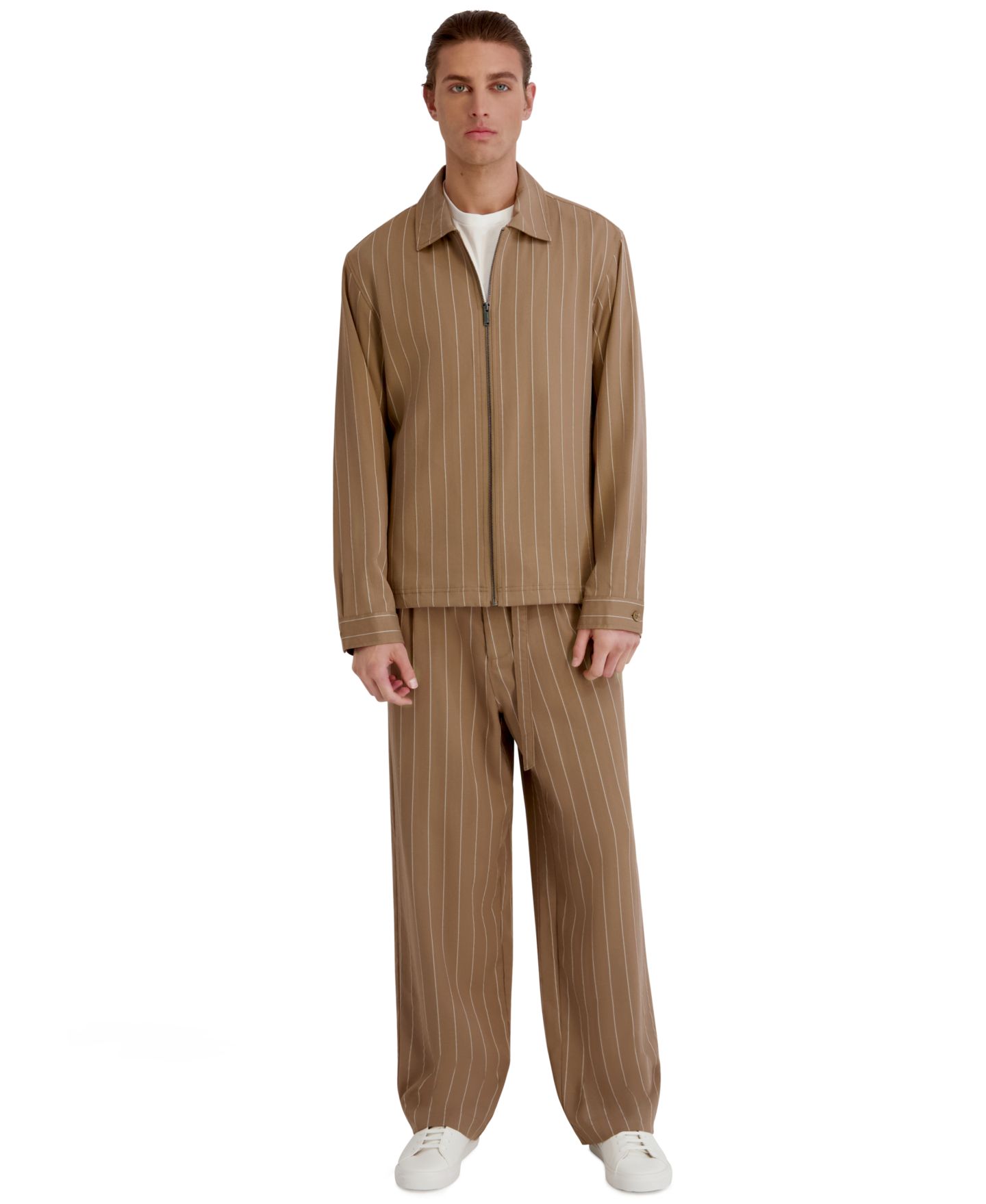 Мужская куртка KARL LAGERFELD PARIS Stripe Regular-Fit, цвет: Рыжевато-коричневый — фото 2