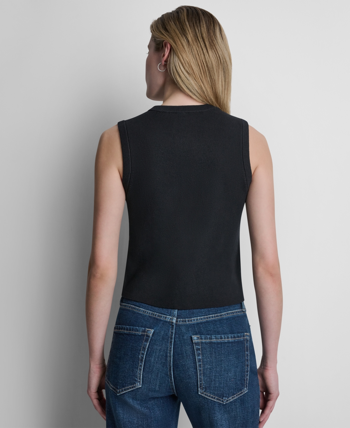 Dkny Jeans Women's Sleeveless Crewneck Sweater