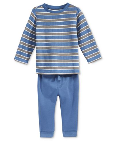 First Impressions Baby Boys' Striped Thermal T-Shirt & Knit Jogger Pants, Only at Macy's