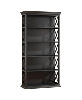 Industrial Bookshelf Metal and Wooden Display Shelf