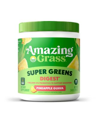 Greens Blend Digest: Super Greens Powder with Spirulina, Chlorella, Pineapple Guava, Enzymes and Probiotics, 30 Servings
