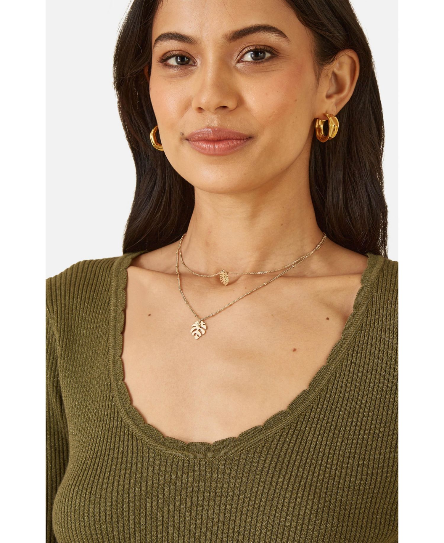 Women's Metallic Knitted Ribbed Top
