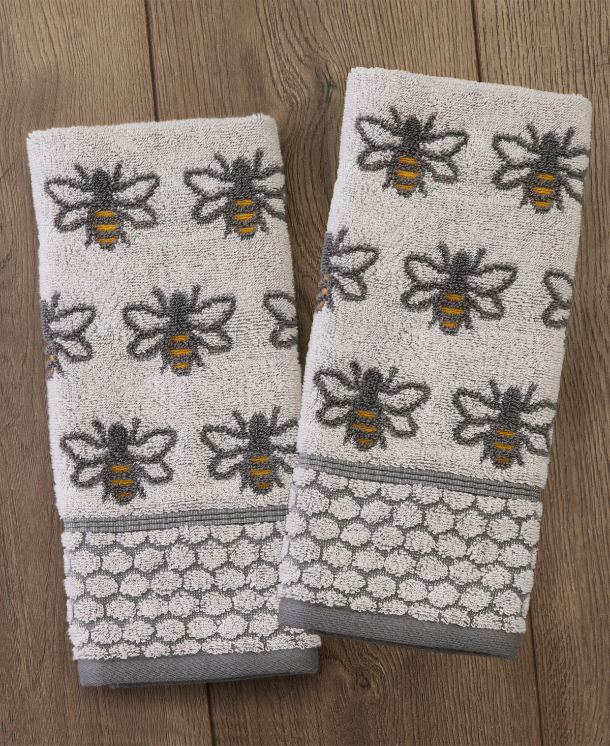 Skl Home Honey Bee Jacquard 2-Pc. Hand Towel Set