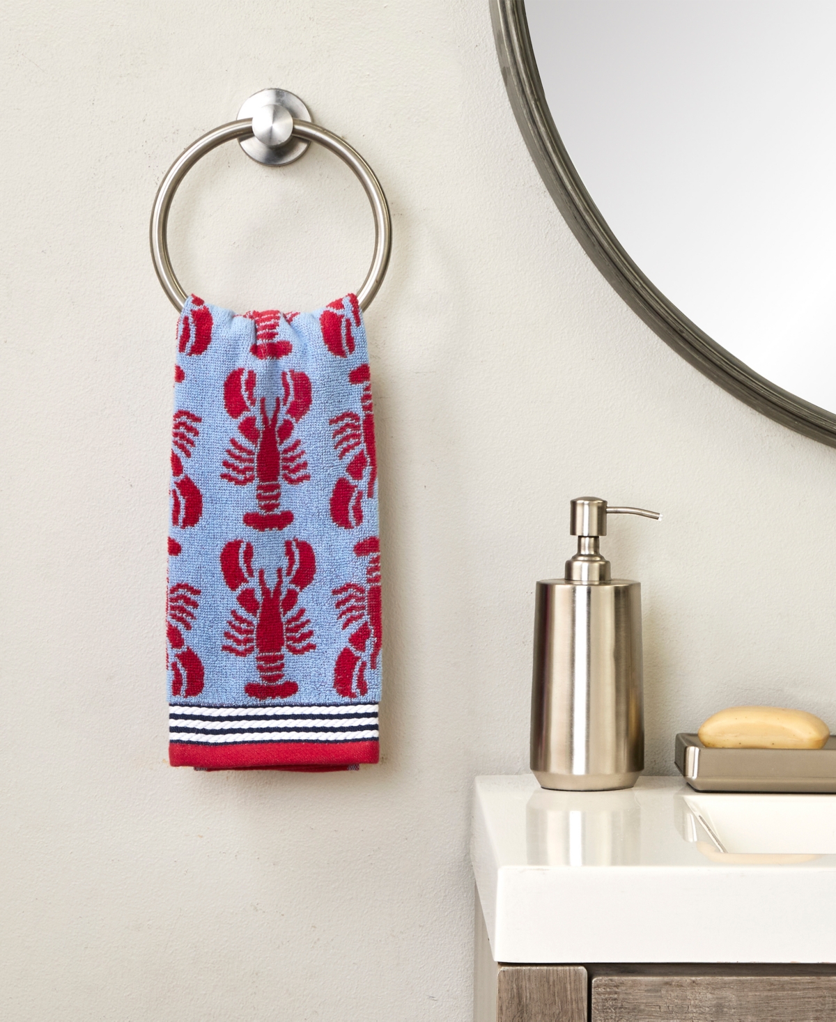 Skl Home Lobster Jacquard 2-Pc. Hand Towel Set