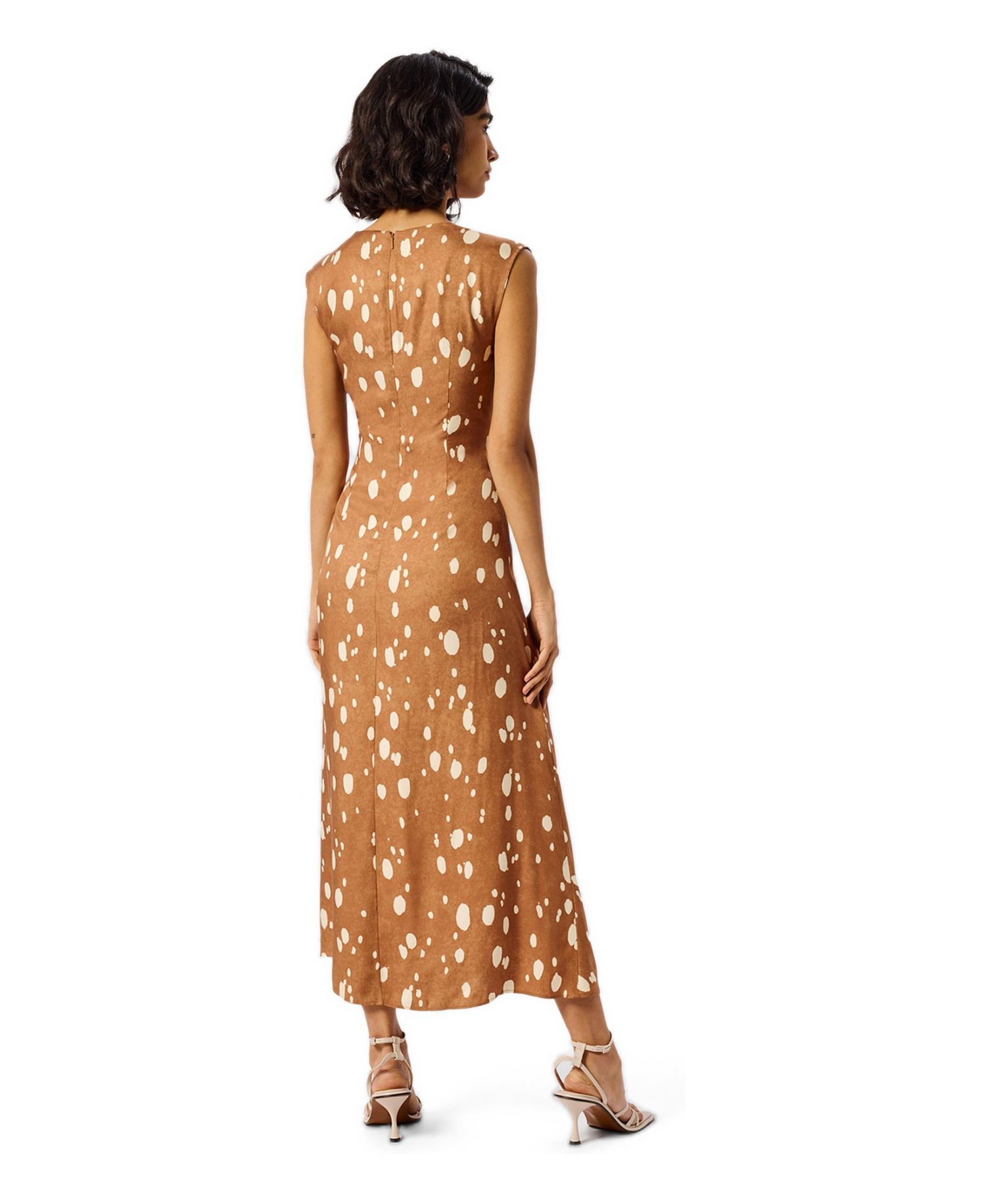Women's Deer Spot Viscose Midi Dress