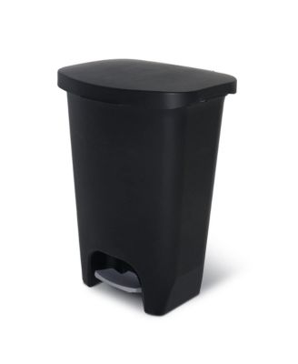 Kitchen Trash Can with Lid, Foot Pedal and Garbage Bag Rings, 13 Gal