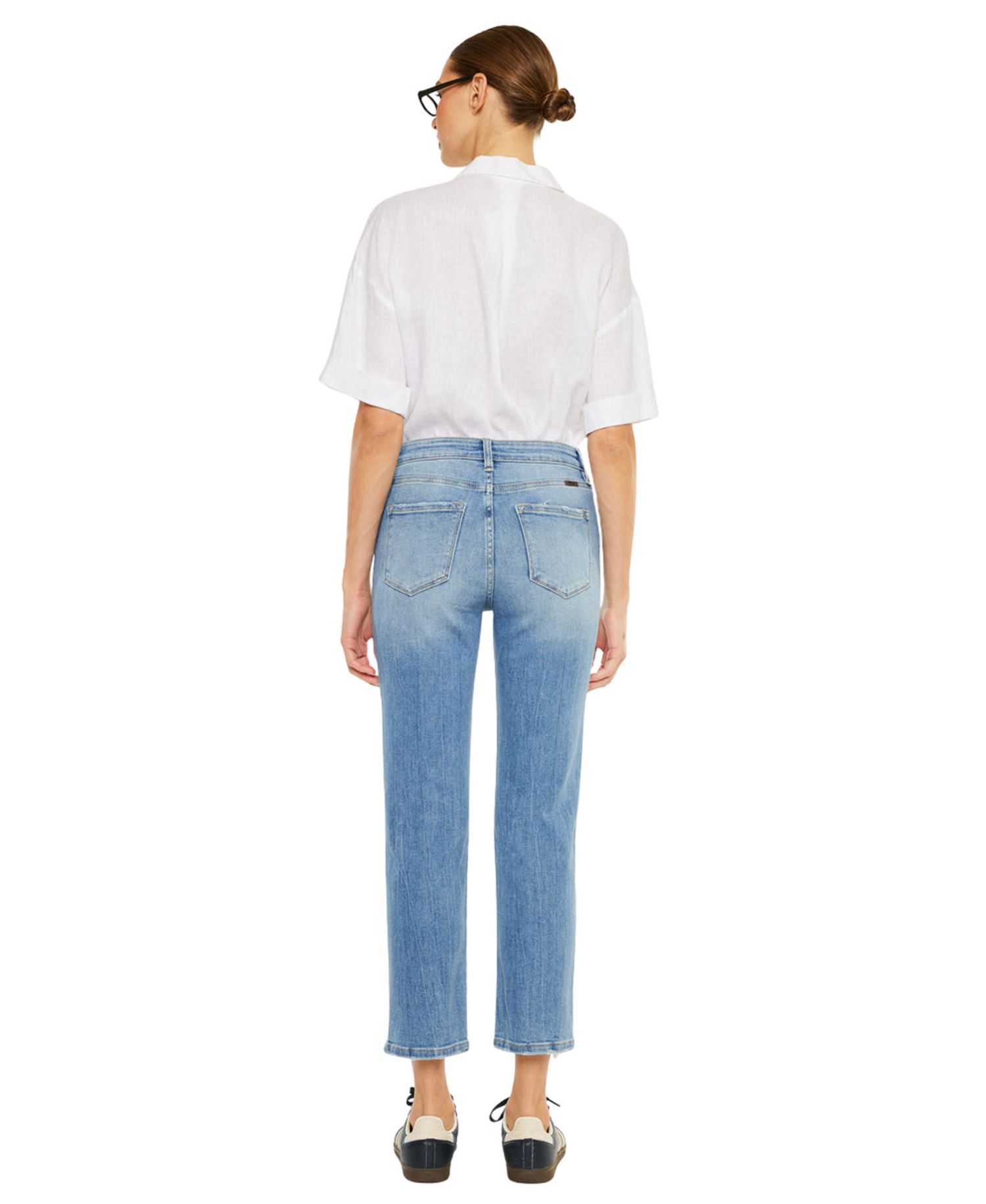 Women's Angela High Rise Slim Crop Straight Jeans