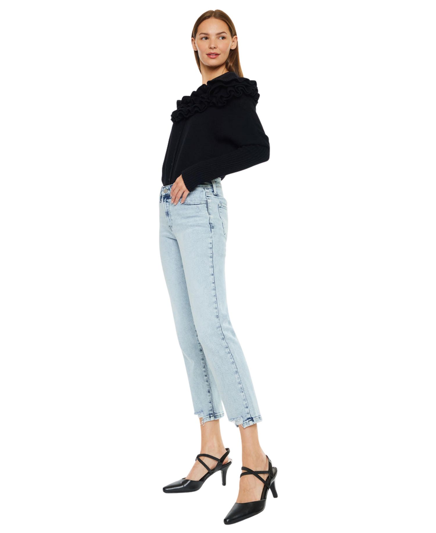 Women's Pam Mid Rise Crop Straight Jeans