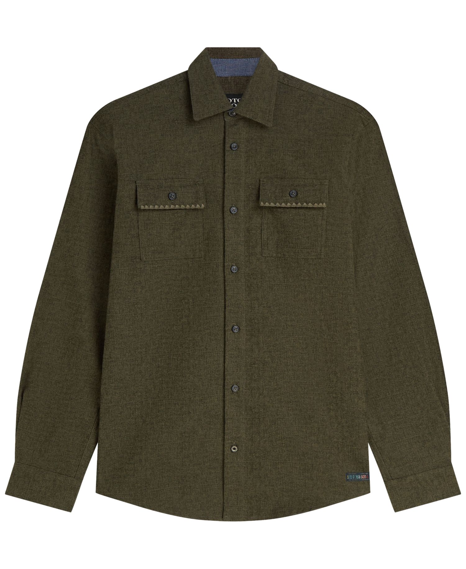 Men's Melange Long-Sleeve Shirt