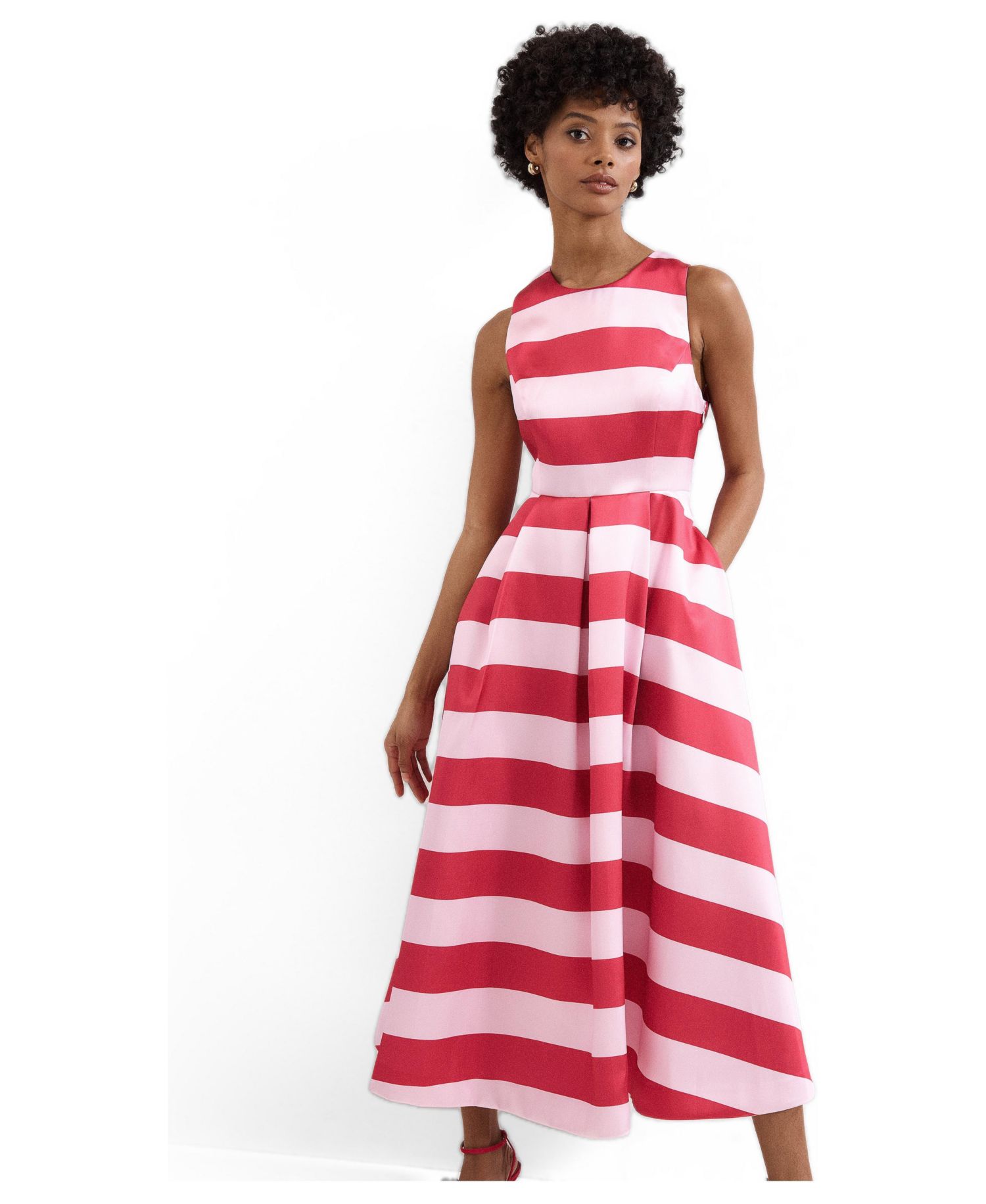 Women's Kiria Stripe Satin Midi Dress