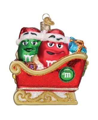 4" Mars Wrigley Candies M&M's in Sleigh Ornament