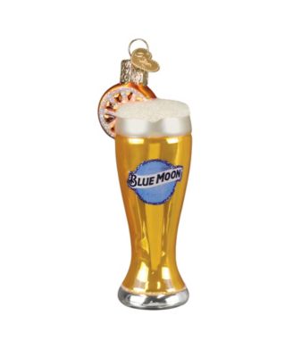 4.5" Adult Beverages Glass of Blue Moon Beer Ornament