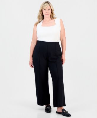 Plus Size Wide-Leg Relaxed-Fit Pants