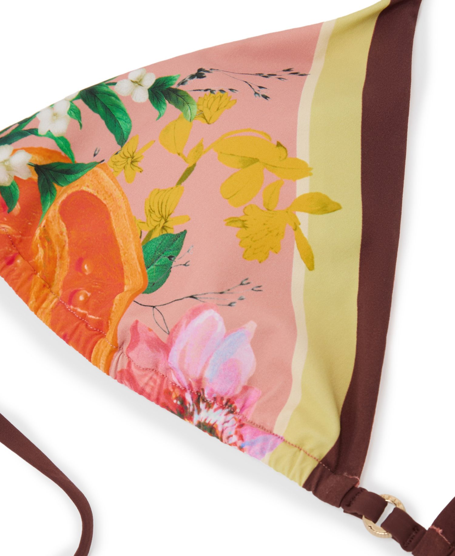 Women's Floral-Print Triangle Bikini Top