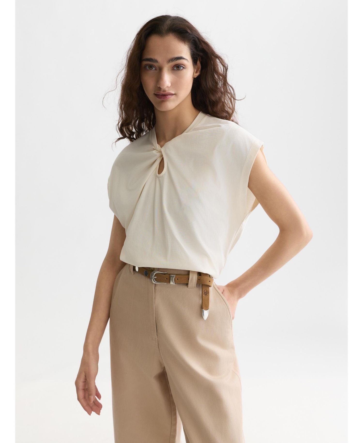 Women's Twisted Neckline Tops and Tees