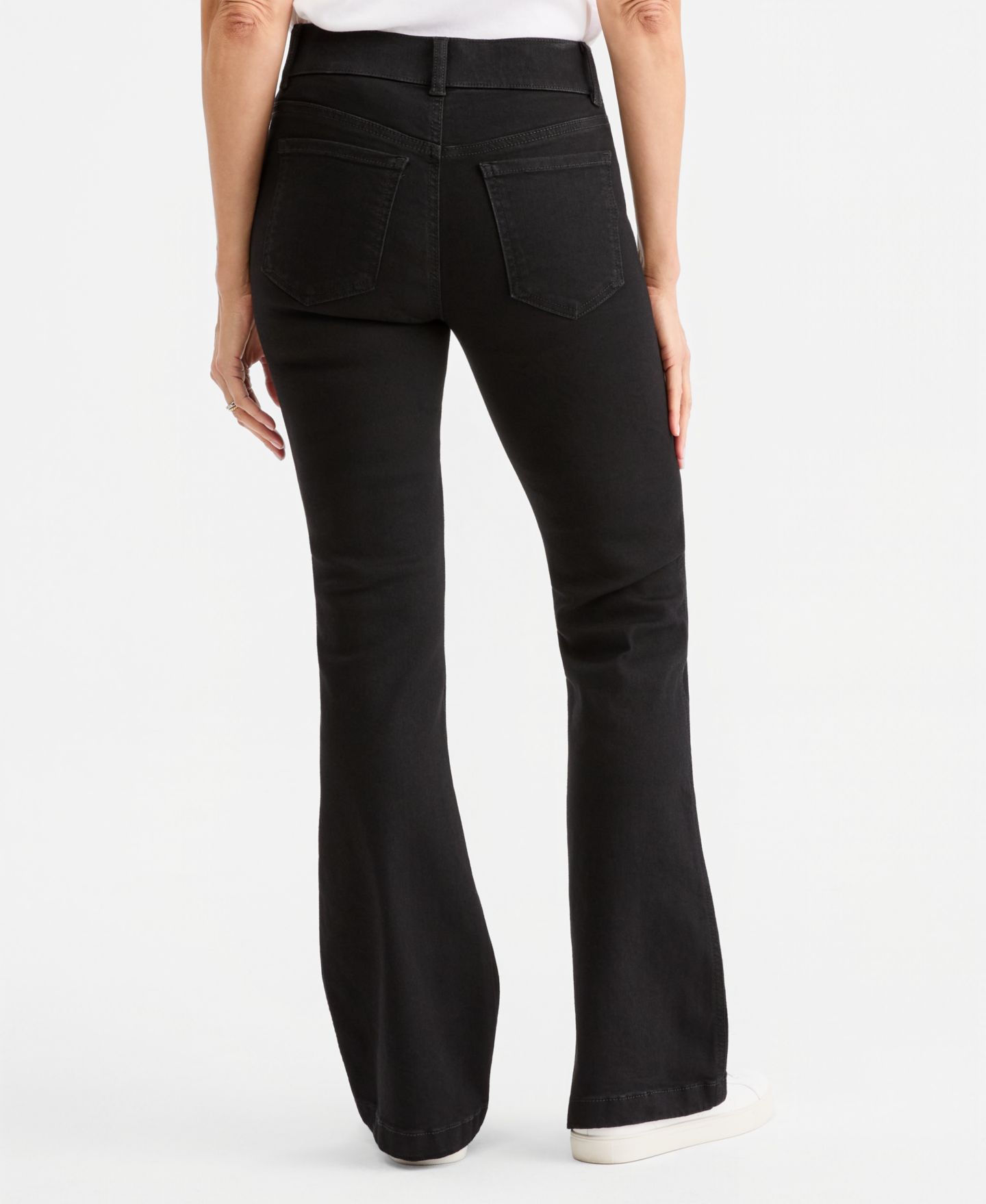 Женские джинсы Style & Co Shaping Pull-On Bootcut, цвет: Чёрный — фото 4