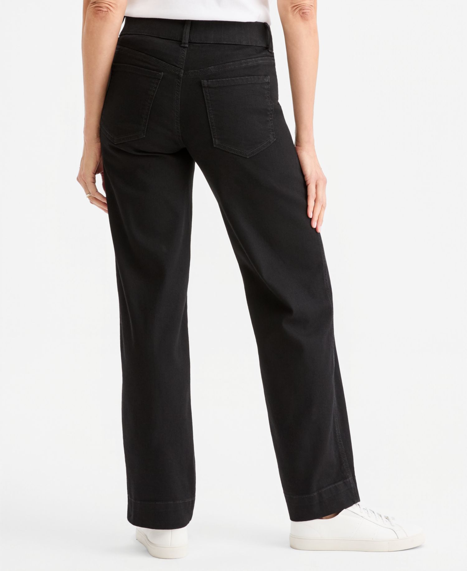 Petite Pull-On Shaping High-Rise Wide-Leg Jeans