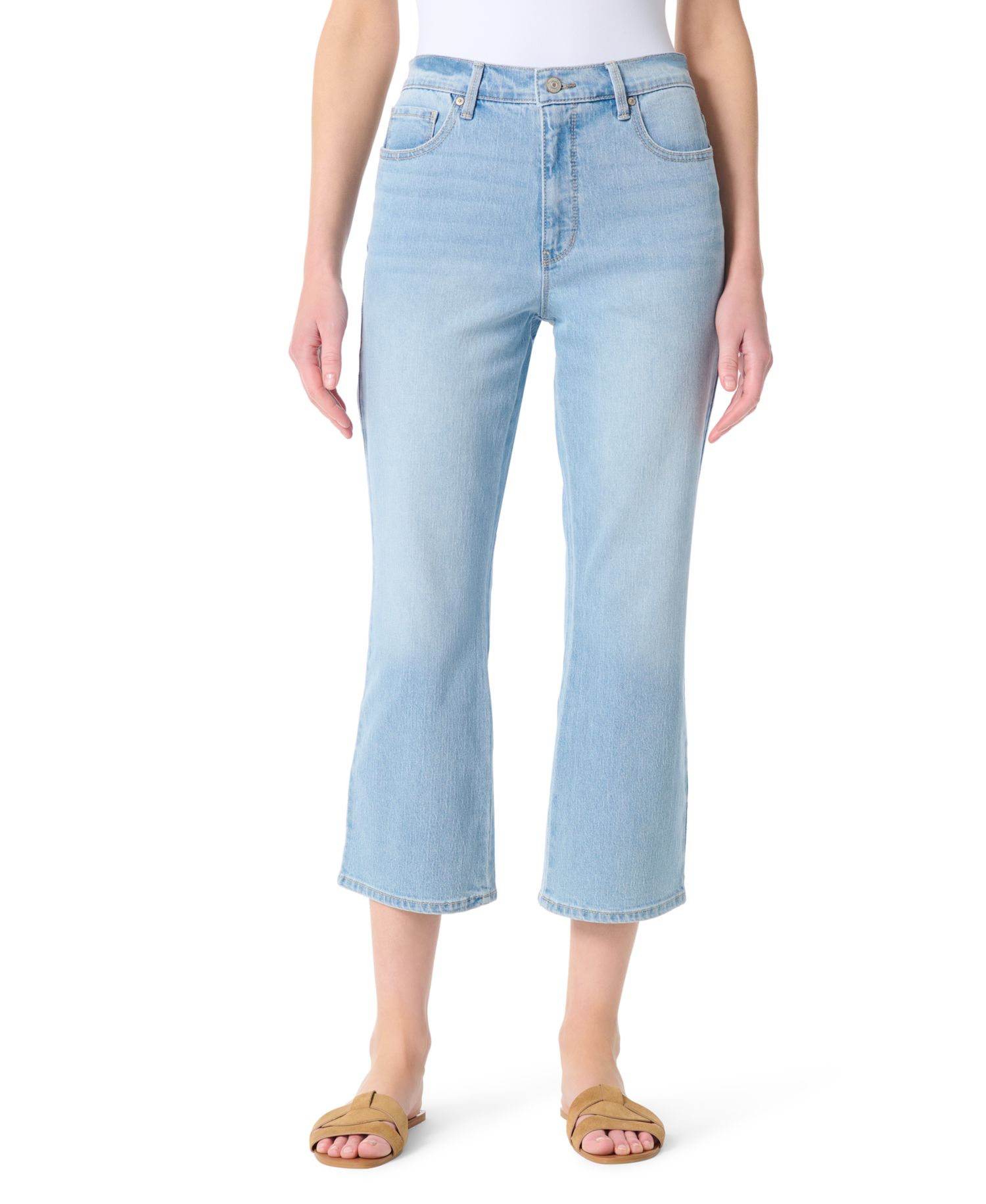 Women's Kick Flare Cropped Jeans