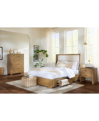 Nordic 3 Pc. King Upholstered Storage Set (Bed, Chest & Nightstand)