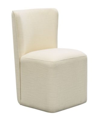 Vela 20.25" Upholstered Dining Chair with Casters