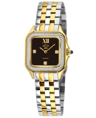 Women's Milan Swiss Quartz Diamond Two toned SS IPYG Stainless Steel Bracelet Watch