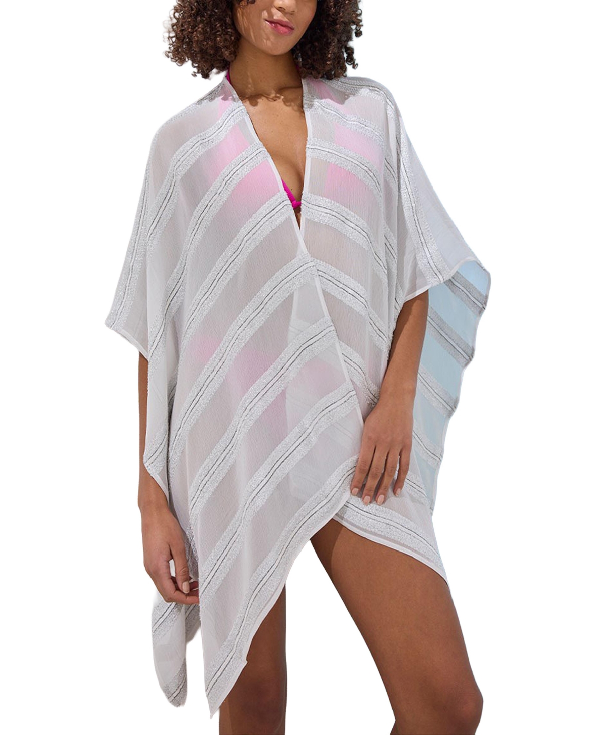 Lascana Women's Striped Kimono Cover up Beach Dress