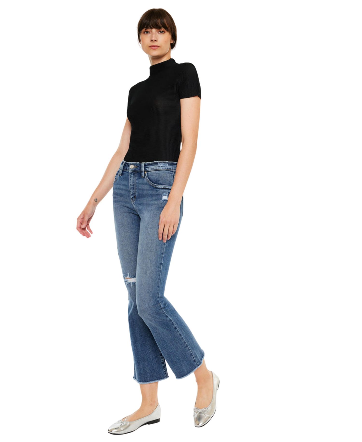 Women's Honey High Rise Cropped Bootcut Jeans